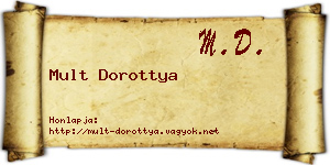 Mult Dorottya névjegykártya
